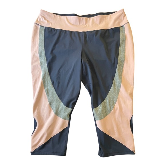 LIVI Active‎ Capri Leggings Colorblock Athletic Cropped Pants 22/24 - Picture 1 of 8